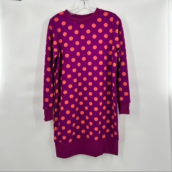 Victor Glemaud Polka Dot Tunic Dress Womens XS Crewneck Pullover Purple target - Picture 5 of 12